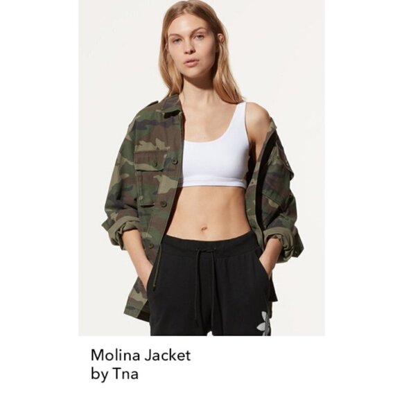 Aritzia Tna | Molina field jacket in Green Camo - Picture 1 of 11